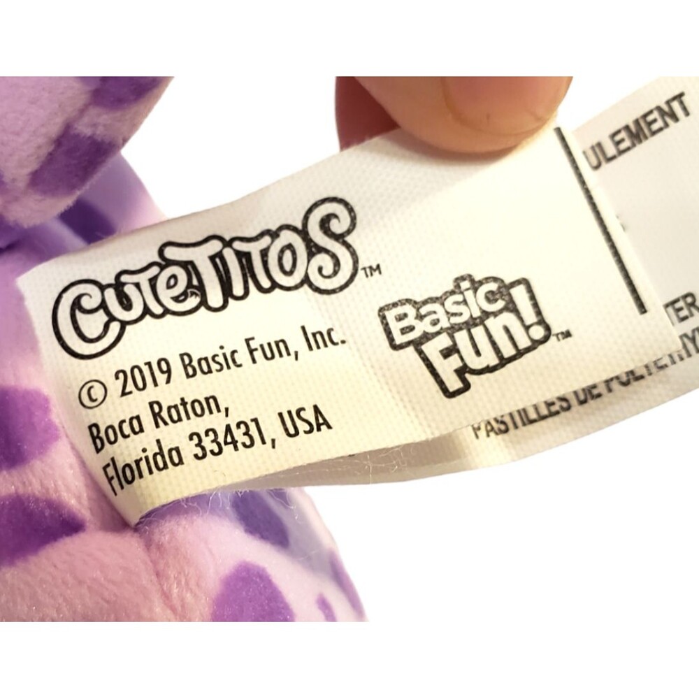 Purple Cheetah Cat Chili Pepper Rapidito Stuffed Animal Toy Cutetitos Basic Fun - Picture 6 of 6